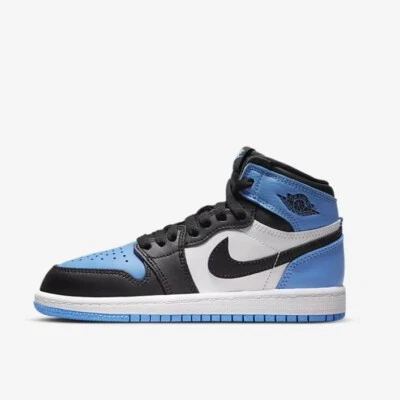 Jordan 1 biqueira alta UNC crianças pequenas tamanhos 11c/12c/1Y/2Y FD1412-400 azul universitário - Imagem 1 de 4