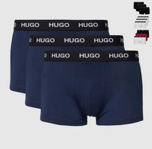 Hugo Boss Men's Low Rise Stretch Jersey Trunks with Logo Waistband 3 Pack All Sz - Picture 1 of 29