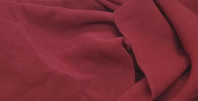Cranberry Red Shot crepe 68" x 44" Poly/Rayon sheer shot VTG New/UnCut drape - Image 1 of 3