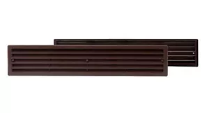 Marrón Puerta Ventilación Reja 450mm X 92mm / 45.7cm x 10.2cm Dos Caras Funda - Imagen 1 de 3