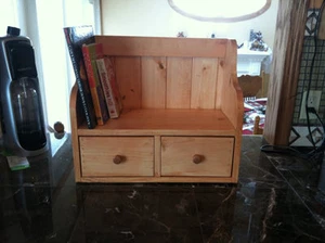 Cook Book Recipe Rack Counter top Country Primitive Kitchen Display Drawers - Picture 1 of 6