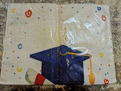 Banner de felicitación 2 piezas 8,5 pulgadas. ¡Nuevo! ¡Todavía en el plástico! Graduación Foto 1 de 4