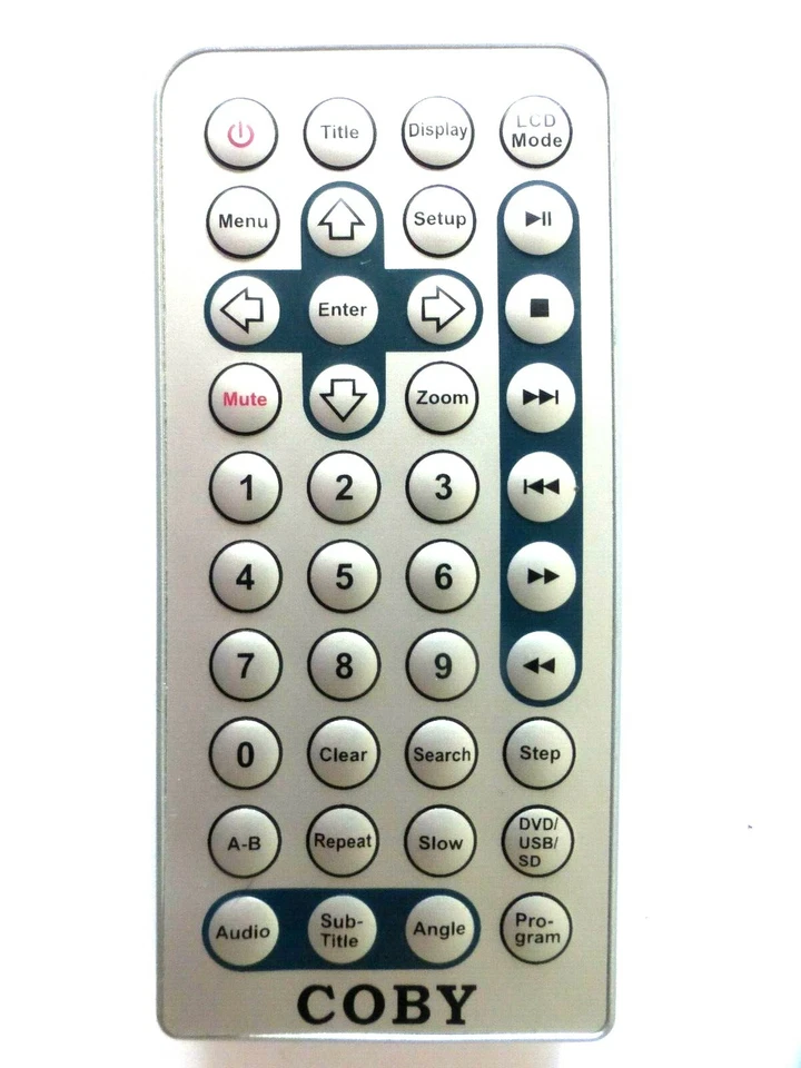 COBY PORTABLE DVD PLAYER REMOTE CONTROL  - Image 1 of 1