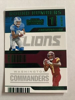 Jameson Williams And Jahan Dotson Emerald Round 1 Numbers 2022 Panini Contenders - Image 1 of 2