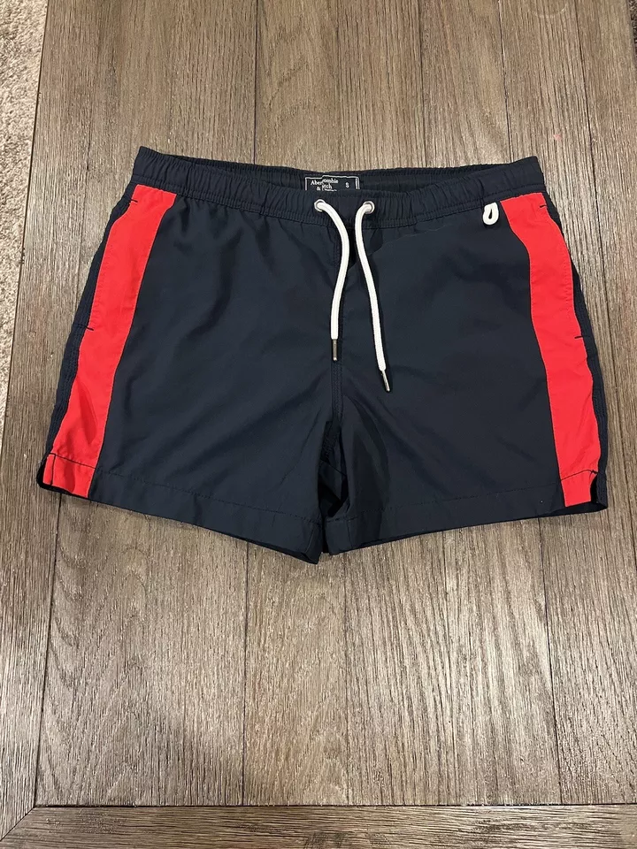 Mens Abercrombie & Fitch Blue Swimsuit Trunks Board Shorts Small - Image 1 of 1