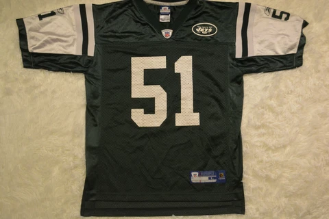 Jonathan Vilma #51 New York Jets Reebok NFL Jersey, Size Large L Youth Green Cover