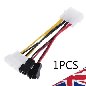 1pcs 4-Pin Molex to 3-Pin fan Power Cable Adapter Connector 12v*2 / 5v*2 - Picture 1 of 3