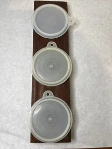 Eagle Super Seal Plastic Set of 3 Storage Container Lid only; 4" dia made in USA - Picture 1 of 7