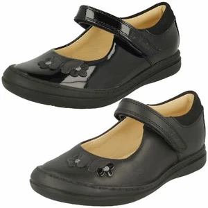 "Zapatos escolares detallados para niñas Clarks mariposa ""Scooter margarita"" - Imagen 1 de 19