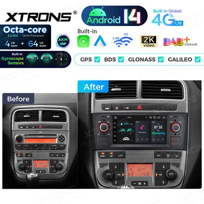 2K 6,1" Autoradio Android 14 4G+64GB GPS Navi Gyroskop DSP für FIAT Grande Punto - Bild 1 von 4