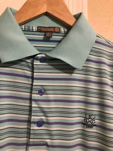 Peter Millar Summer Comfort SS Golf Shirt Polo Shirt Multi Color EUC Mens Large - Picture 1 of 6