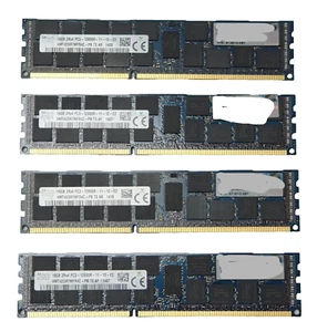 64 GB 4x 16 GB DDR3 PC3-12800R für HP Z620 Xeon Server RAM ECC Arbeitsspeicher - Afbeelding 1 van 4