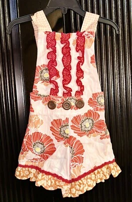 Conjunto Persnickety Pantalón Corto Amapola Jersey 18 Meses Naranja Floral Conjunto de Verano Foto 1 de 4