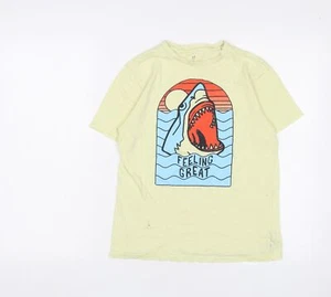 GAP Boys Yellow Graphic T-Shirt XL - Fun Shark Design - Picture 1 of 12