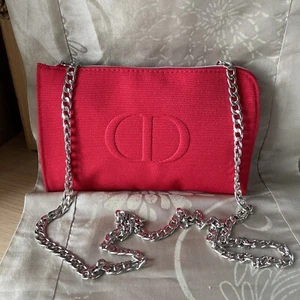 Dior Red Canvas Beauty Pouch upgraded to crossbody shoulder bag - Picture 1 of 5
