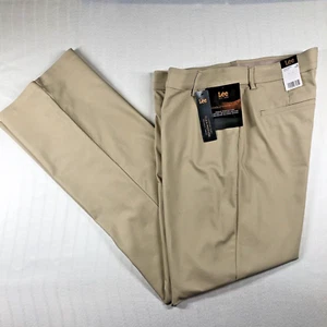 Lee Flex Motion Damenhose Hose Größe 18 lang khaki Stretch mittelhoch Freizeit neu mit Etikett - Bild 1 von 16