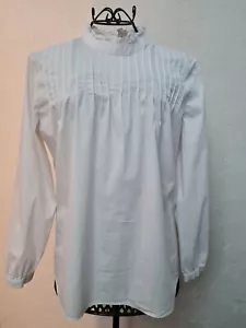 Esprit Womens Cotton Shirt Blouse White Size 12 - Picture 1 of 10