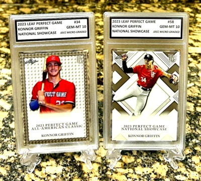 YOU PICK ALL 2023 LEAF PERFECT GAME GRADED GEM-MT 10 ROOKIE KONNOR GRIFFIN - Image 1 of 4