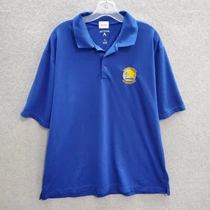 Golden State Warriors Men Polo Shirt XL Blue Logo Embroidered Antigua - Picture 1 of 9