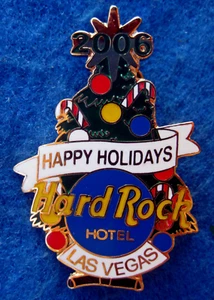 LAS VEGAS HOTEL 2006 WEIHNACHTEN WEIHNACHTSBAUM URLAUB BLAUES LOGO Hard Rock Cafe PIN - Bild 1 von 1