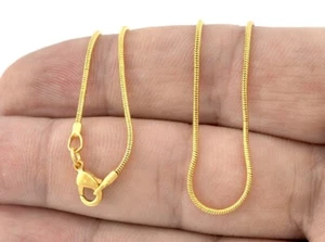 Gold Plated snake brass chain, Jewelry making chain 5172 - Picture 1 of 6