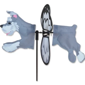 PREMIER #25089 PETITE SCHNAUZER WIND SPINNER WHIRLIGIG GARDEN YARD DECOR - Picture 1 of 1