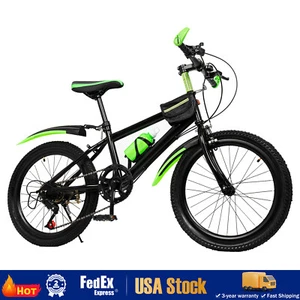 20 Inch Child City Bike 7 Speeds Kids Mountain Bike Double Disc Brake Bicycle - Picture 1 of 17
