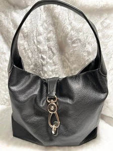 DOONEY & BOURKE SCHWARZ LUCCA KIESEL LEDER HOBO UMHÄNGETASCHE HANDTASCHE LOGO SCHLOSS - Bild 1 von 17