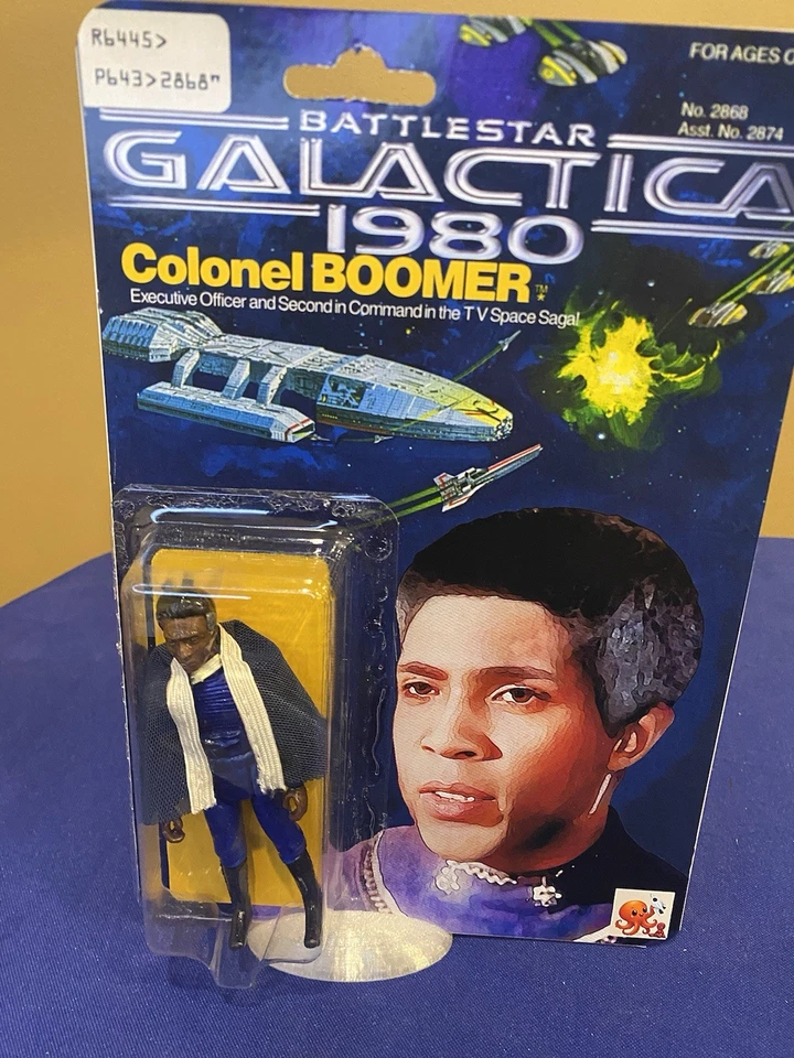 Battlestar Galactica 1980 Colonel BOOMER Action Figure custom Painted On Card - Image 1 of 4