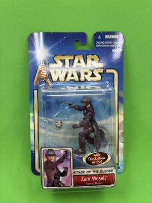 Boneco de ação Star Wars Attack Of The Clones Zam Wesell Bounty Hunter #18 3,75” - Imagem 1 de 4