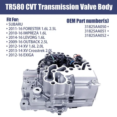 TR580 Transmission Valve Body for Subaru Outback Genuine Crosstrek 2.5L CVT - Image 1 of 4