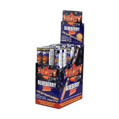 Conos preenrollados Juicy Jays 1 1/4 Blueberry | Caja completa Foto 1 de 2