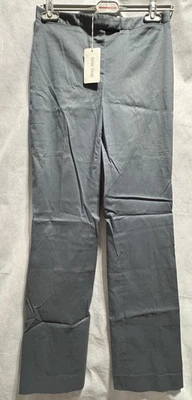NEW Miu Miu Women Italy Dress Pants IT 42 US 6 Blue Gray Mid Rise Straight Leg - Image 1 of 4