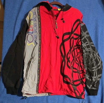 Vintage Solbiato Sport Hoodie Jacket 90s Hip Hop Streetwear Colorblock XXL - Image 1 of 4