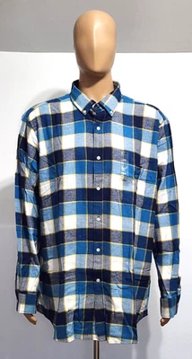 Club Room Plaid Block Color Button Flannel Shirt Mens 100% Cotton 2X-Large - Image 1 of 4
