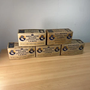 Vintage GE Mazda Christmas Tree Lamps Advertising Box General Electric Bulbs - Picture 1 of 16