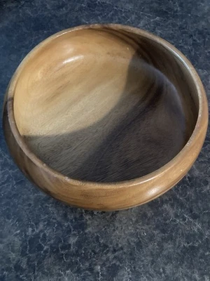 Pipoca vintage grande tigela de madeira para salada 10 pol. - Imagem 1 de 2