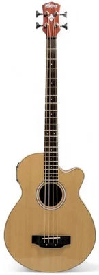 WASHBURN AB5K-A 4-STRING Q-PH MAHOGANY NATURAL ACOUSTIC ELECTRIC BASS GUITAR - Image 1 of 4