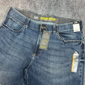Lee Extreme Motion Men's Jeans | Relaxed Fit Straight Leg | Blue W44 L30 NWT - Picture 1 of 14