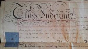 1817 GEORGE III 19TH C VELLUM INDENTURE LEASE - GOSPORT ALVERSTOKE HAMPSHIRE - Picture 1 of 11
