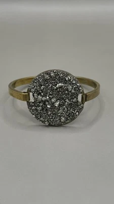 DEA DIA Women’s Bracelet Brass Metal Gray Drusy Quartz - Image 1 of 4