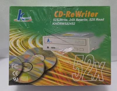 Vintage Hypermedia 52X CDReWriter Internal CD-RW Desktop Computer Drive Seal Box - Image 1 of 4