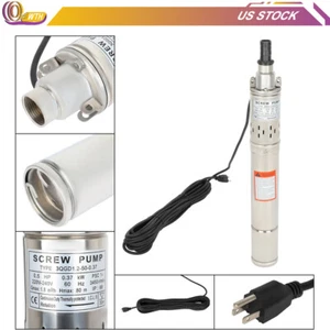 220V/60Hz 1" 1/2Hp Bomba de Tornillo Sumergible en Agua Bomba de Pozo Profundo Acero Inoxidable - Imagen 1 de 7