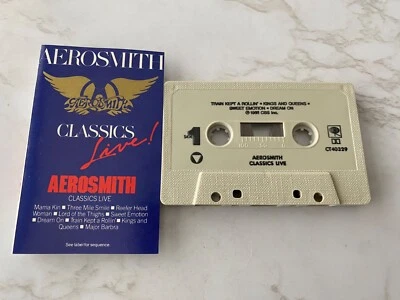 Aerosmith Classics Live CASSETTE Tape 1986 Columbia PCT-40329 Steven Tyler OOP! - Image 1 of 3
