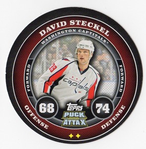 2009-10 Topps Puck Attax Hockey CardCapitals Hockey Card #189 David Steckel