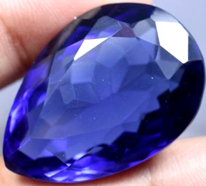 Lab Created 71.25 Ct Violet Blue Tanzanite GGL Certified AAA+ Gemstone - Picture 1 of 9