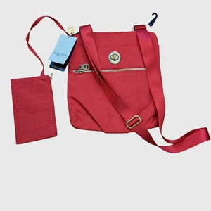 Baggallini Hanover Cross Body Travel Bag Purse Red Gold Hardware + Pouch NEW $88 - Picture 1 of 11