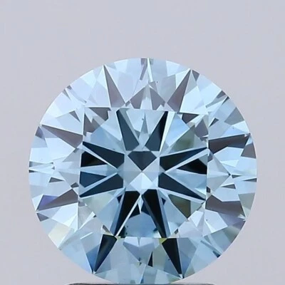 CVD DIAMANTE CULTIVADO EN LABORATORIO CERTIFICADO IGI CORTE REDONDO ELEGANTE COLOR AZUL VS1 CLARIDAD 1 CT Foto 1 de 4