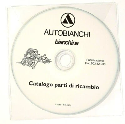CD CATALOGO RICAMBI AUTOBIANCHI BIANCHINA PANORAM.GIARDINIERA 120 FURGONCINO 264 - Immagine 1 di 4