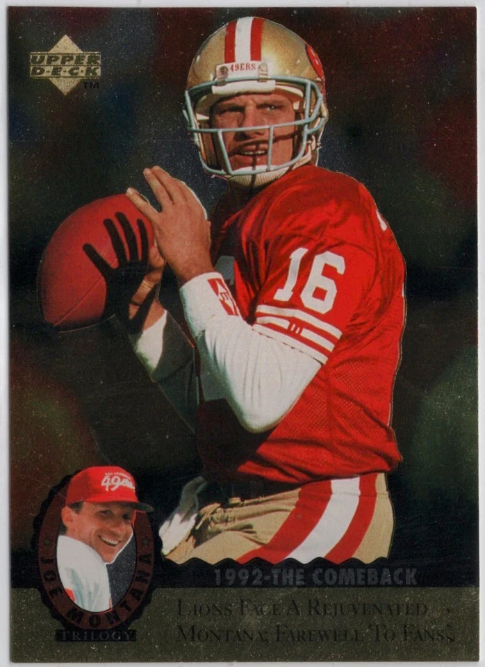 1995 Upper Deck Joe Montana Insert Card #MT16 49ers - Image 1 of 1